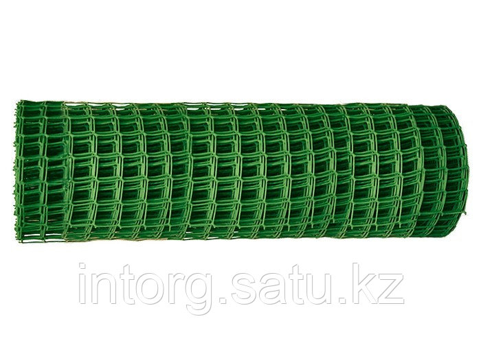 Решетка заборная в рулоне, 2х25 м, ячейка 25х30 мм, пластиковая, зеленая// Россия - фото 1 - id-p40189420