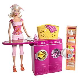 Кукла Барби Прачечная Barbie Fashionistas Spin To Clean Laundry Room