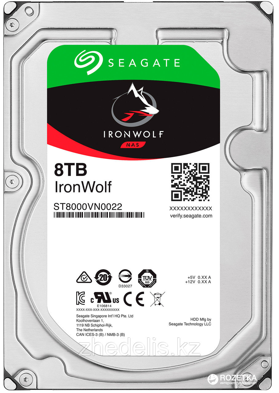 Жесткий диск HDD 8Tb Seagate IronWolf ST8000VN0022 3.5" SATA 6Gb/s 256Mb 7200rpm - фото 1 - id-p58175559