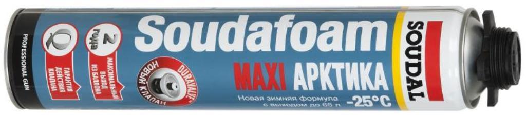 Пистолетная монтажная пена Soudal SOUDAFOAM MAXI АРКТИКА