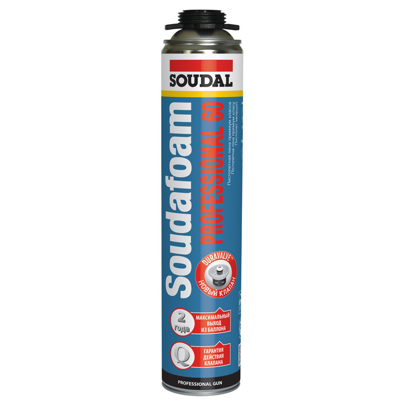Пистолетная монтажная пена Soudal SOUDAFOAM PROFESSIONAL 60