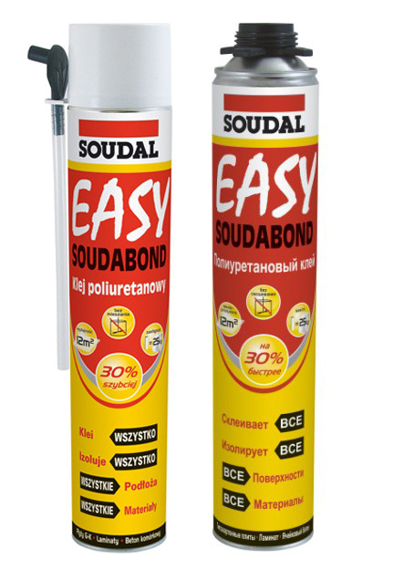 Быстросохнущий клей в аэрозоле Soudal Soudabond Easy 