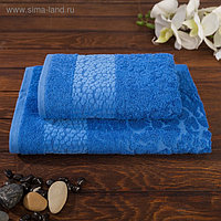 Комплект махровых полотенец Soffi 50х90, 70х130 см, цвет синий, бамбук