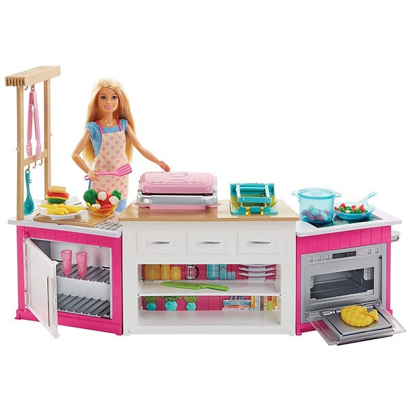 Barbie Игровой набор "Супер кухня с куклой", Барби