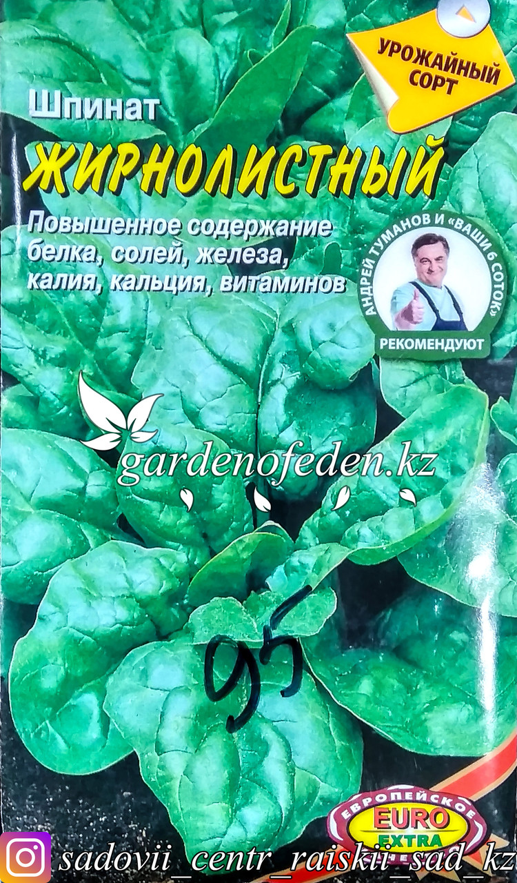 Семена шпината - Euro Extra "Жирнолистный" - фото 1 - id-p58189982