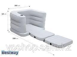 Надувное кресло раскладное 200x102x64 см + подушка, Bestway 75065