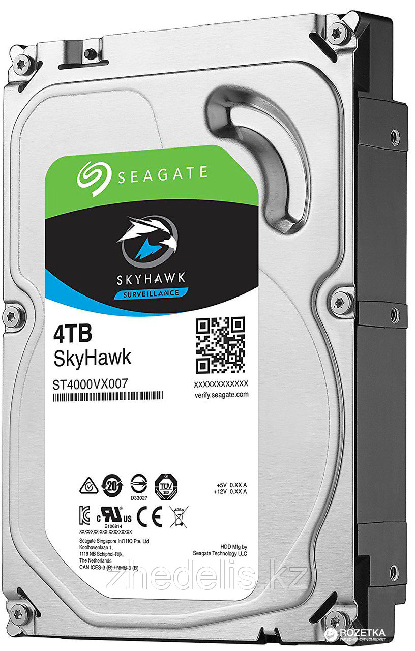 Жесткий диск HDD 4TB Seagate SkyHawk ST4000VX007 3.5" SATA 6Gb/s 64Mb 5900rpm - фото 2 - id-p58190444