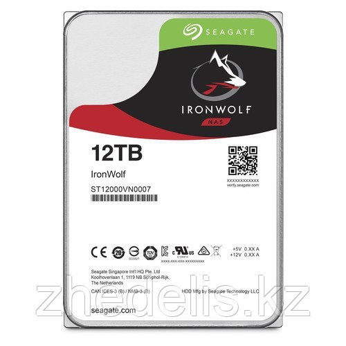 Жесткий диск HDD 12Tb Seagate IronWolf ST12000VN0007 3.5" SATA 6Gb/s 256Mb 7200rpm
