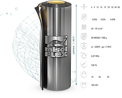 Теплоизоляция STANDART ALUMINIUM FOIL / SELF-ADHESIVE - 50 мм - самоклеющаяся с  алюм. покрытием