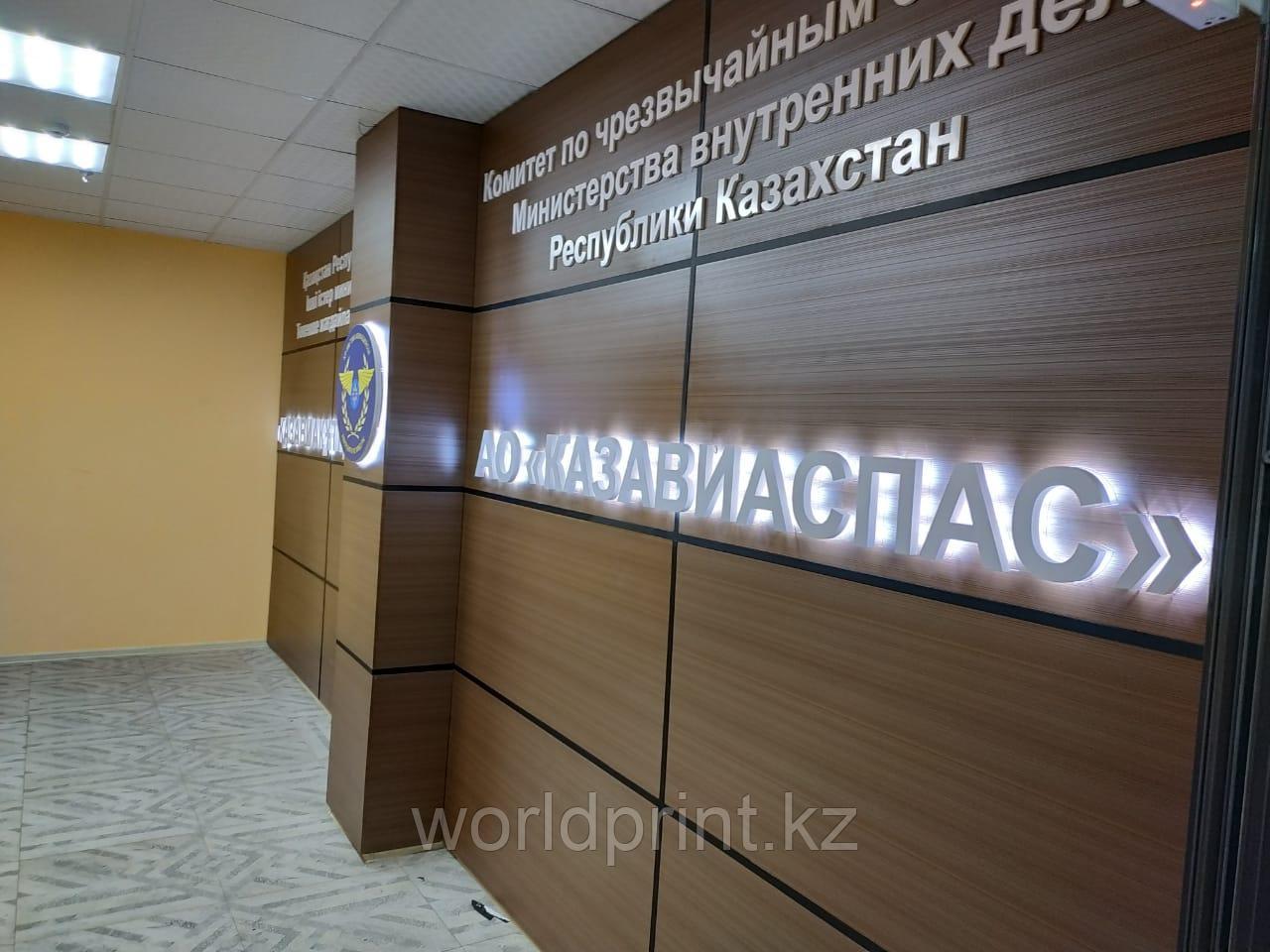 Стеновые панели с объемными буквами