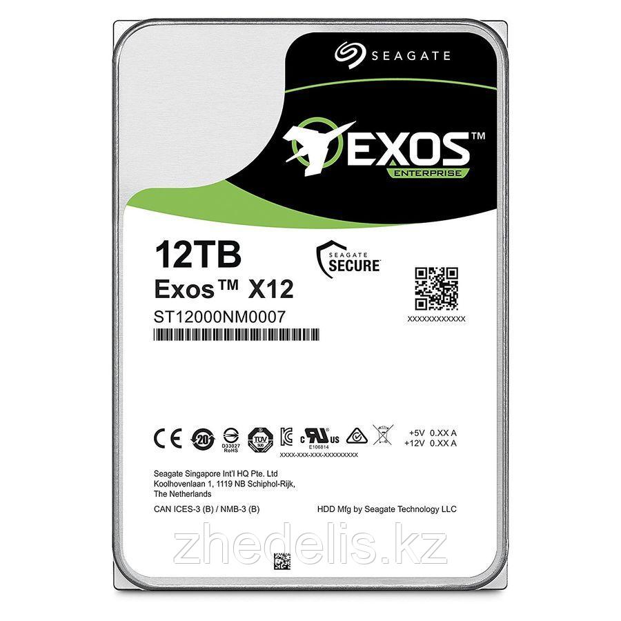 Жесткий диск HDD 12Tb Seagate Enterprise Capacity (Helium) 512E Exos X12 ST12000NM0007 3.5" SATA 6Gb/s 256Mb 7