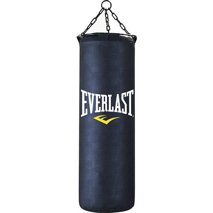 Боксерская груша Everlast кожа 100см черный, фото 2