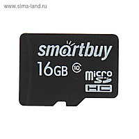 Карта памяти Smartbuy microSD, 16 Гб, SDHC, класс 10