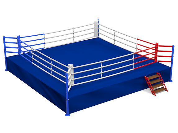 Ринг боксерский с помостом 6,1 х 6,1 помост 1м (боевая зона 5м х 5м), фото 2
