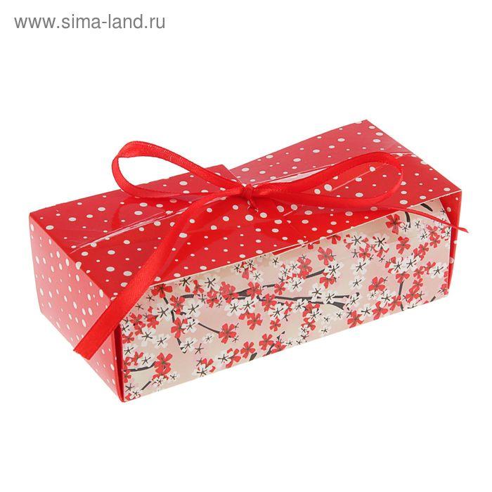 Коробка для сладостей "Красное и белое" 15 х 7 х 5 см