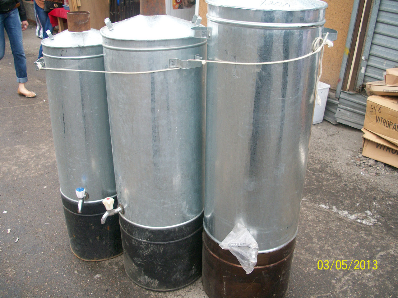 Титаны жаровые (на дровах) для нагрева воды, объем 70 литров