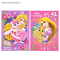 Аппликация бисером "Верь в мечту!", Принцессы, краски 6 цветов, кисть, пайетки, А5