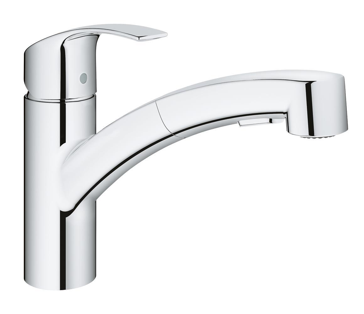 Смеситель Grohe Start однорычажный для мойки (с вытяжным изливом), хром - фото 1 - id-p58284150