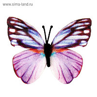 Магнит текстиль "Бабочка нежно-розового цвета" 6,5х7,5 см