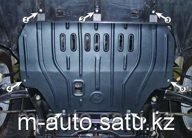 Защита картера двигателя и кпп на Nissan Sunny B14/Ниссан Санни B14 1994-1999 - фото 4 - id-p4084549