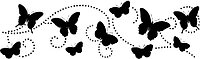 Переводки двусторонние самоклеющиеся - Butterfly Swirl (кружение бабочек)	