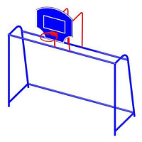 Ворота с баскетбольным щитом СКС 082