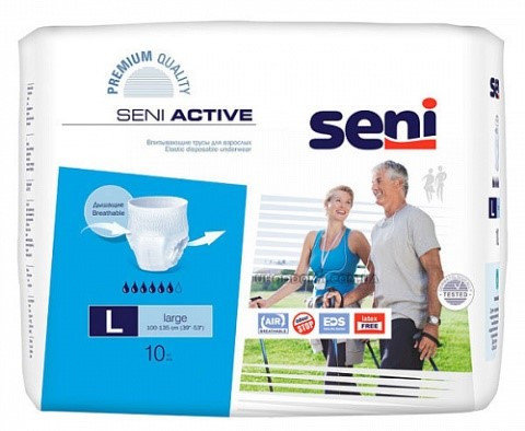 Трусики для взрослых впитывающие Seni Active Large 10 шт, фото 2