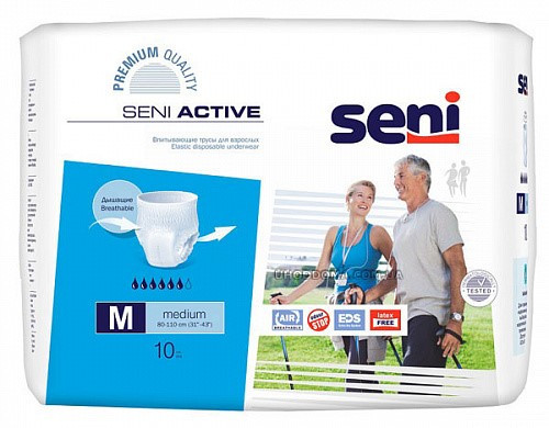 Трусики для взрослых впитывающие Seni Active Medium 10 шт