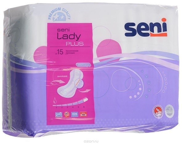 Урологические прокладки для женщин Seni Lady Plus 15шт