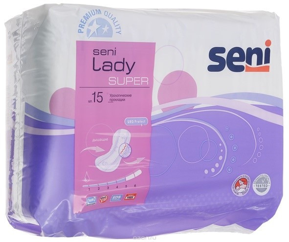 Урологические прокладки для женщин Seni Lady Super 15шт