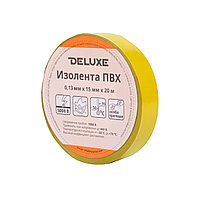 Изолента Deluxe ПВХ 0,13 х 15 мм (жёлтая) 22231 Изолента Deluxe ПВХ 0,13 х 15 мм (жёлтая)