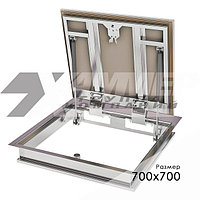 Напольный ревизионный люк модели «БОНД» c газовой пружиной, размер 700х700