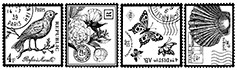 Сменный роликовый штамп Джамбо (JUMBO) - FAUX POSTAL (почтовые марки)	