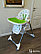 Стульчик для кормления Selby "BH-431 (12)", (серый и зеленый), фото 2