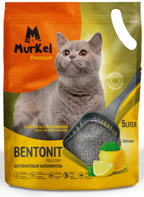 Murkel 5л Лимон (круглый) Комкующийся наполнитель для кошачьего туалета, 4кг - фото 2 - id-p4433480
