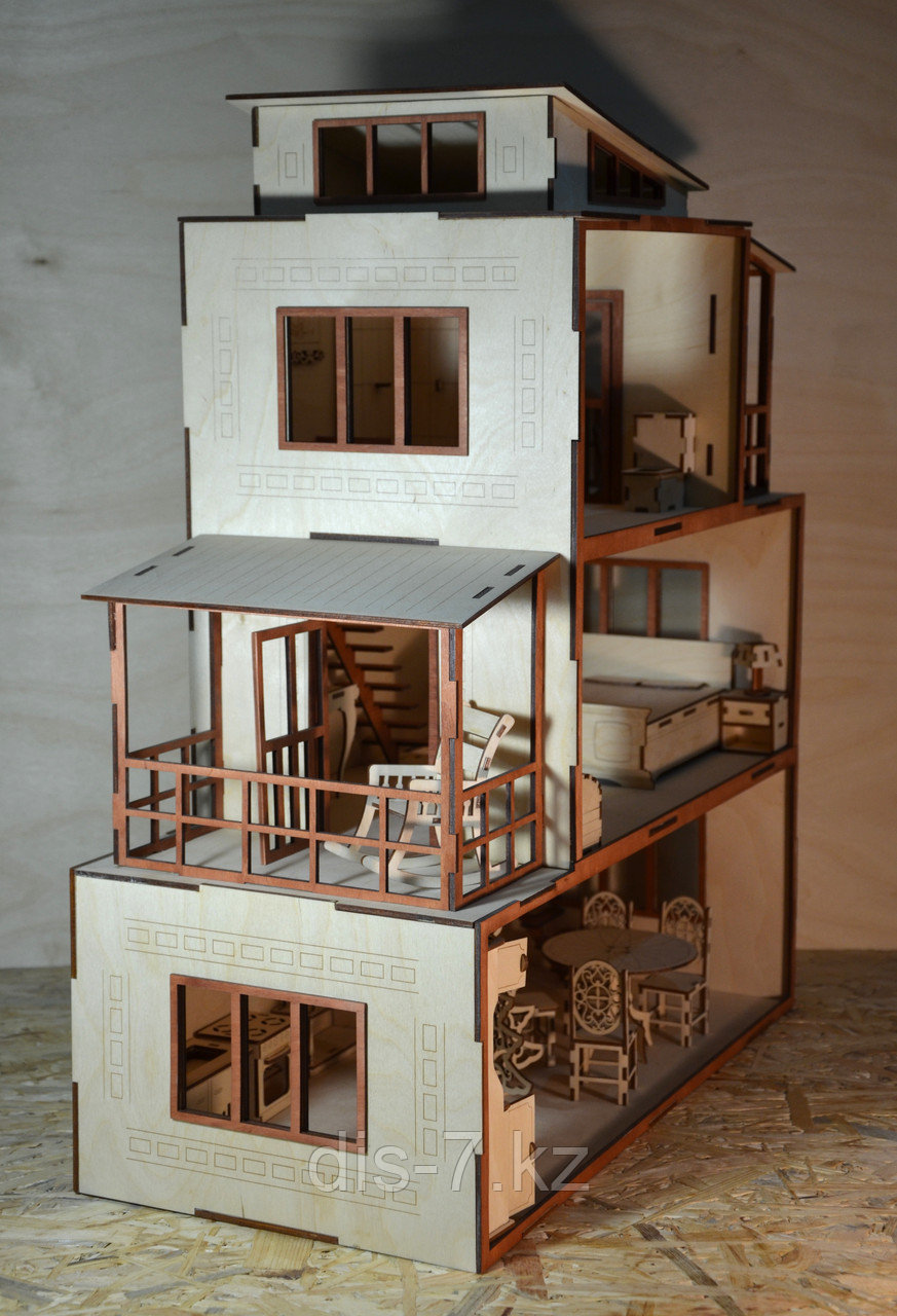 Кукольный домик с мебелью - фото 4 - id-p58349115