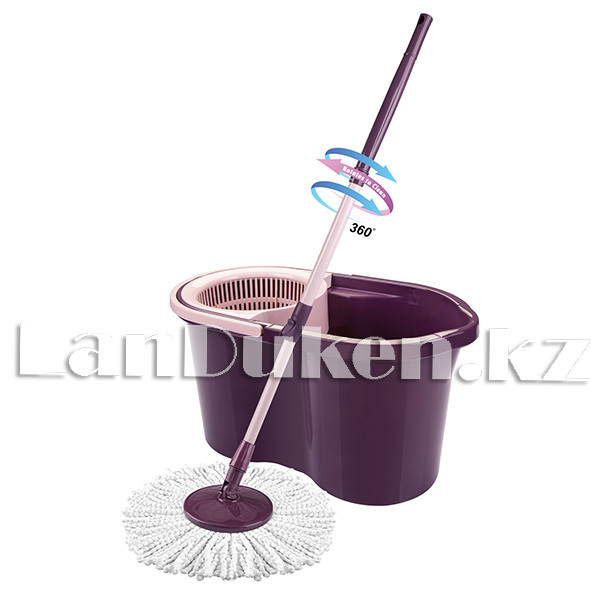 Набор для уборки швабра + ведро с отжимом Mop Style 707 фиолетовый
