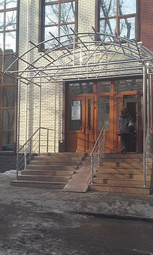 Козырьки из нержавеющей стали со стеклом, фото 2