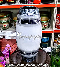Керамическая ваза "Орнамент на белом" 30см