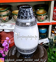 Керамическая ваза "Орнамент на белом" 30см