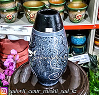 Керамическая ваза "Серый с узором" 25см