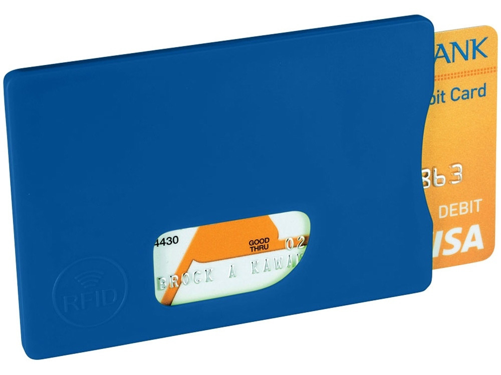 Защитный RFID чехол для кредитной карты, ярко-синий - фото 1 - id-p55555333