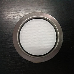 Споты ecola с заменяемой диодовой лампой, никель-сатин, в комплект лампа не входит