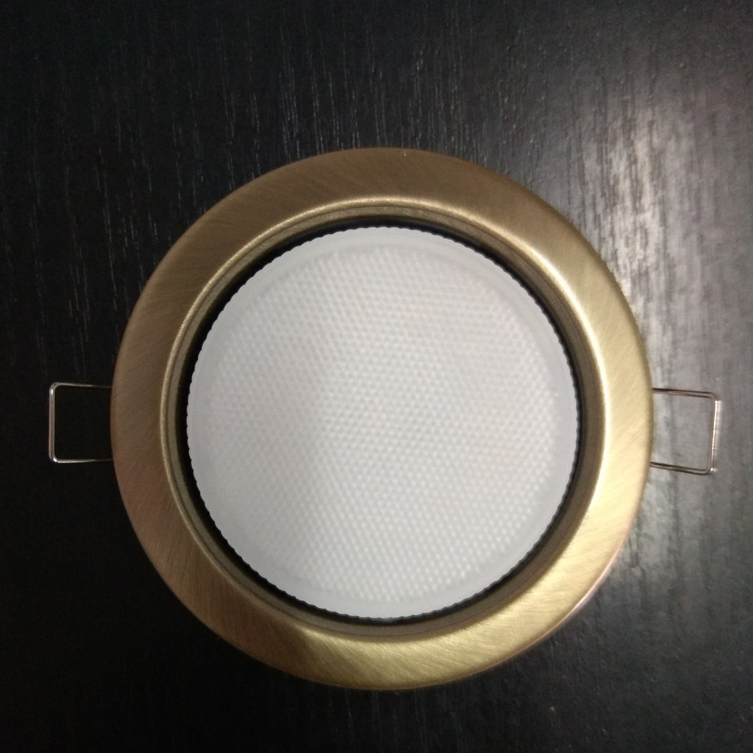Споты ecola с заменяемой диодовой лампой, черненая бронза,  в комплект лампа не входит