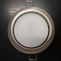 Споты ecola с заменяемой диодовой лампой, хром-сатин, в комплект лампа не входит