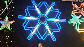 Новогодняя светодиодная фигура "Снежинка" - 60 х 60 см (Флекс -неон)