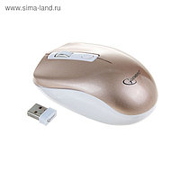 Мышь Gembird MUSW-400-G, беспроводная, оптическая, 1600 dpi, USB, цвет золото