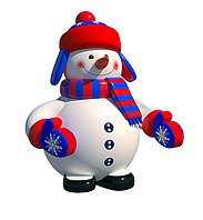 Надувная Фигура Снеговик "В шапочке" 2,5 м