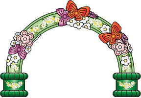 Большая надувная фигура арка с цветами 5,0*1,3*2,8 м