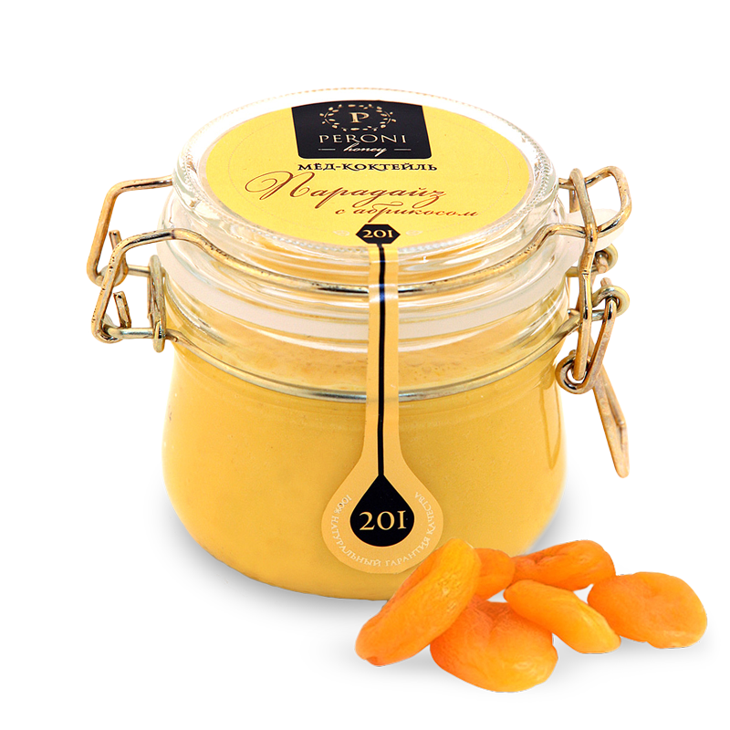 Мёд-суфле Peroni Honey 250г. Парадайз с абрикосом.
